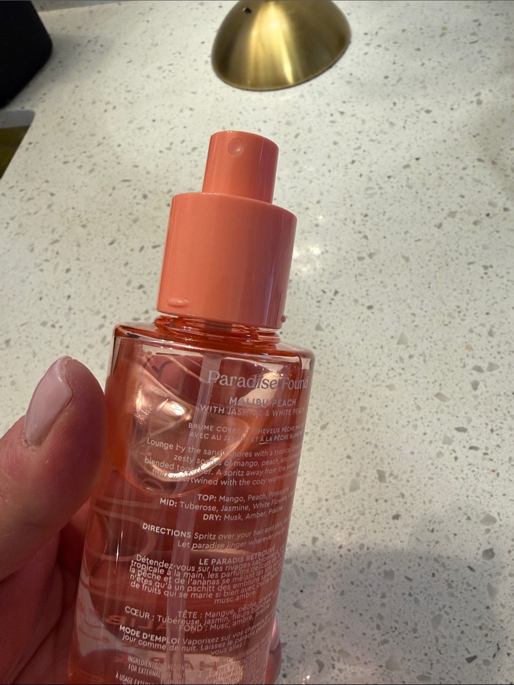 Kopari Malibu Peach Hair & Body Mist — Rose Gold and Peach Bottle - Picture 9 of 9